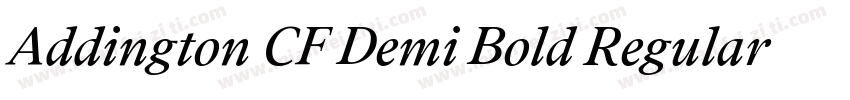 Addington CF Demi Bold Regular字体转换